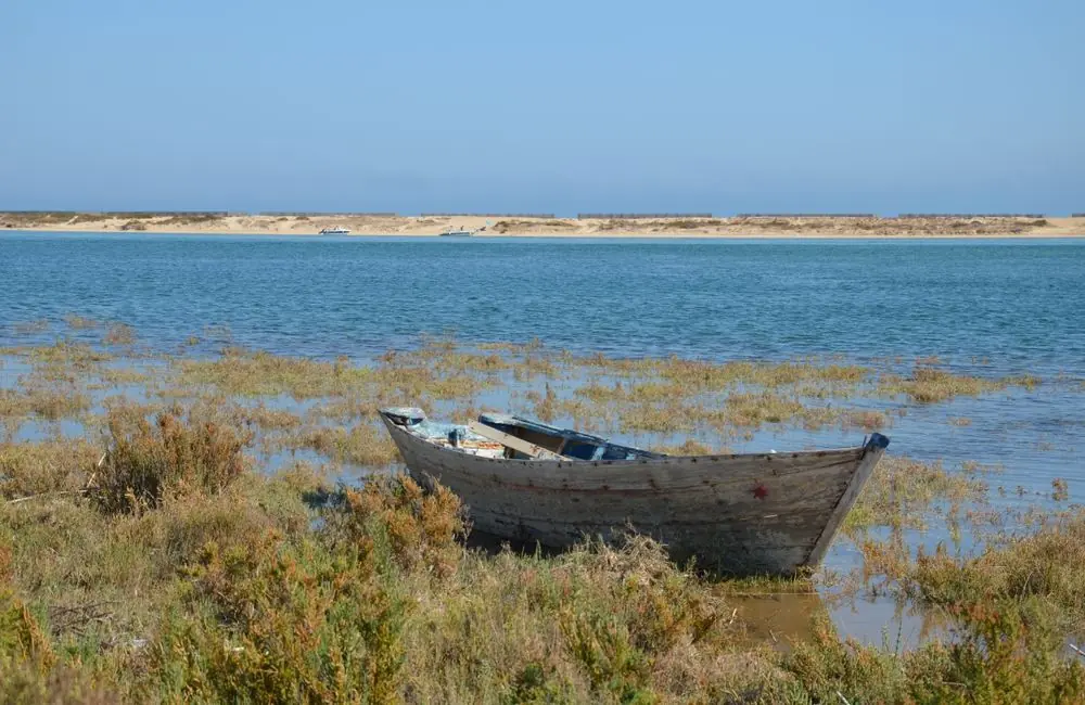 Canales, marismas e islas-barrera de la Ria Formosa